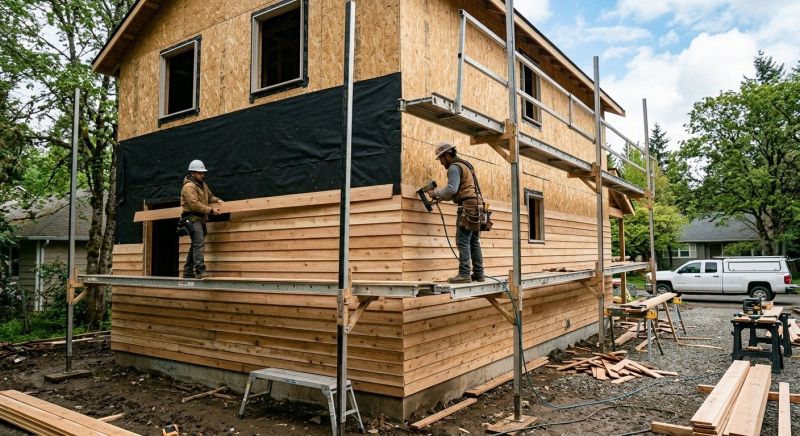 Wood Siding Installation project example